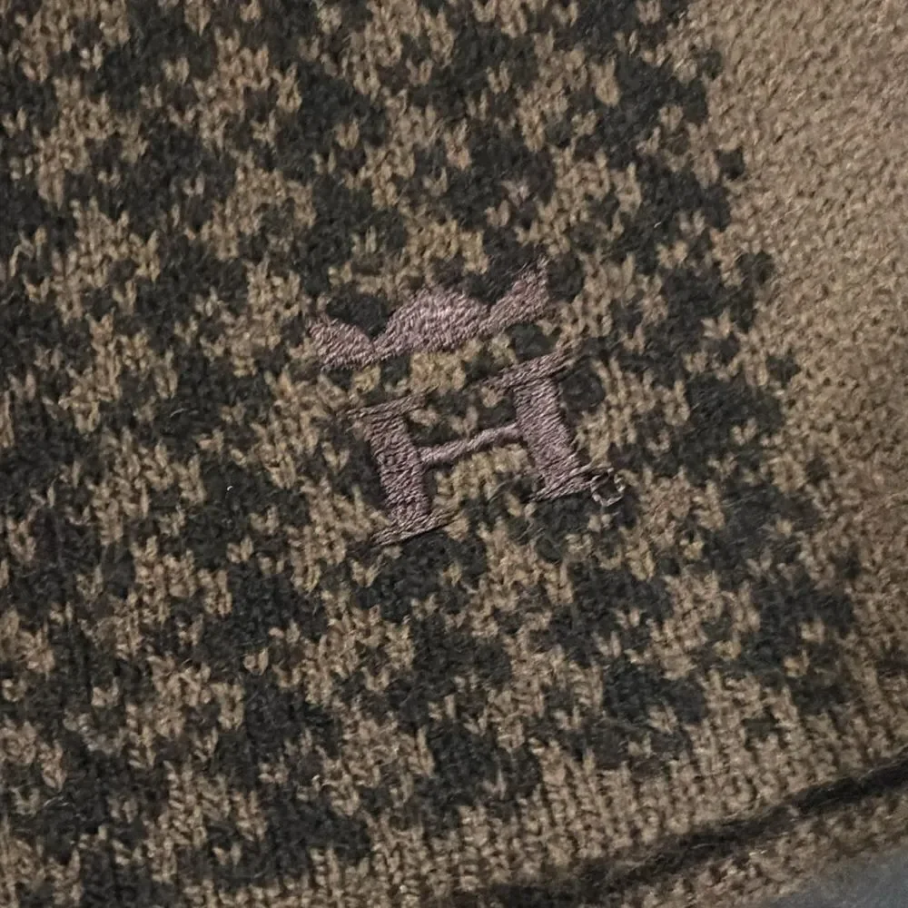 Houndstooth H Embroidered Super Cozy Soft Classy Scarf​